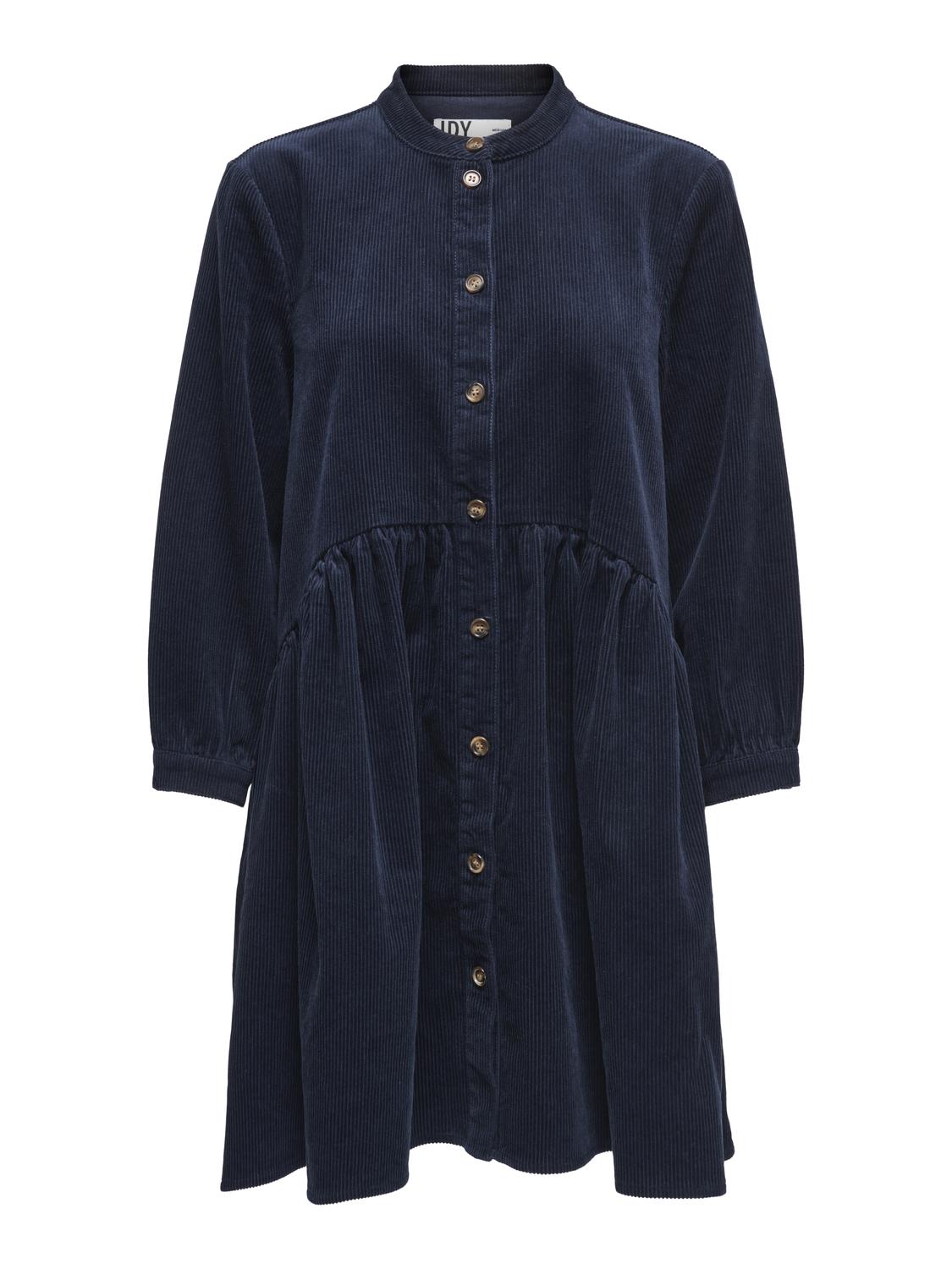Jdyshiraz L/s Dress Wvn Dia Mørkeblå