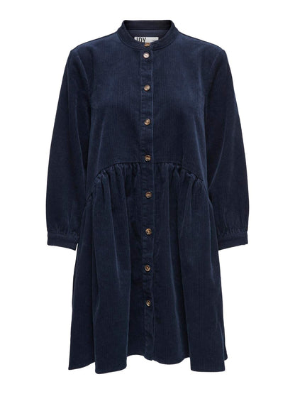 Jdyshiraz L/s Dress Wvn Dia Mørkeblå