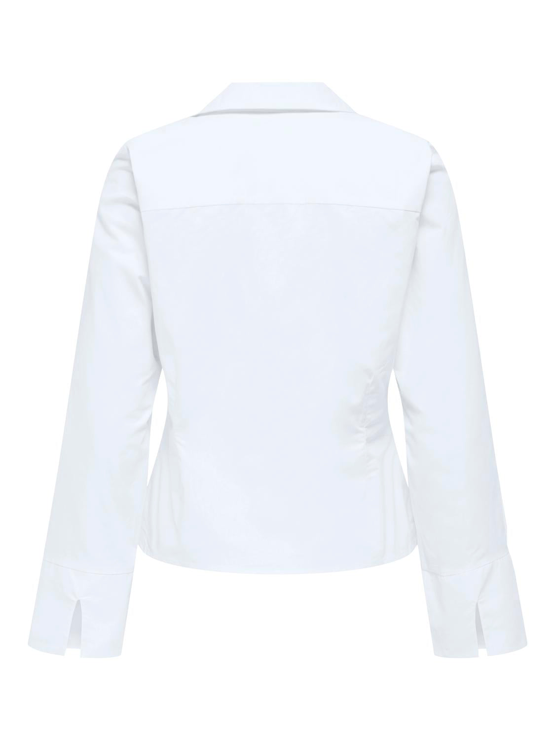 Onlbeya Ls Fitted Hook Shirt Wvn Hvit