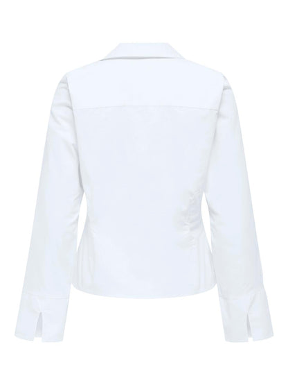 Onlbeya Ls Fitted Hook Shirt Wvn Hvit