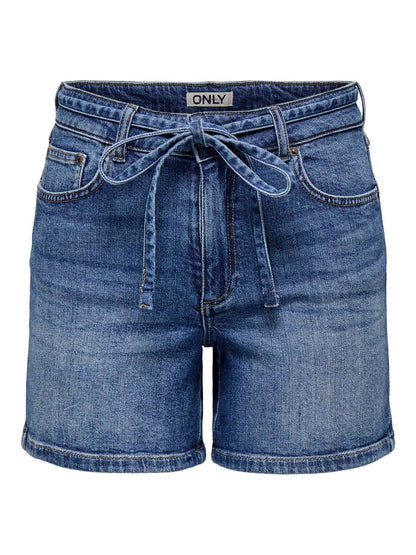 Onlgianna Mw Belted Shorts Azg Dnm Noos Blå
