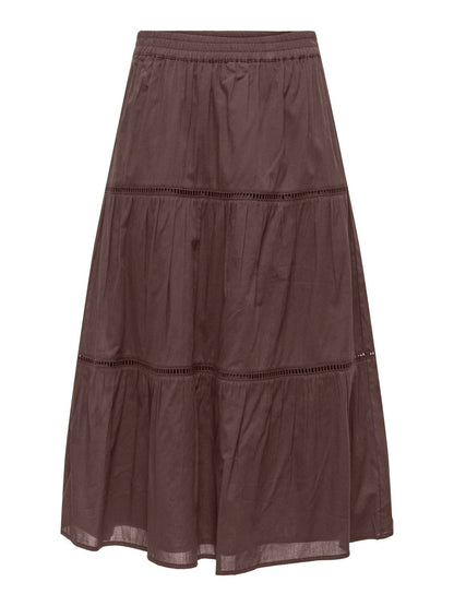 Onlisabella Long Skirt Wvn Brun