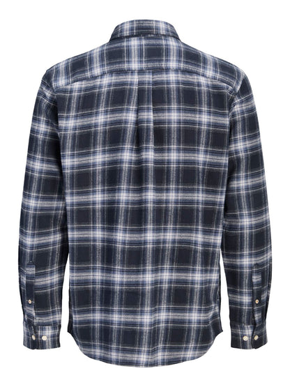 Jjefield Check Shirt Ls Sn Blå