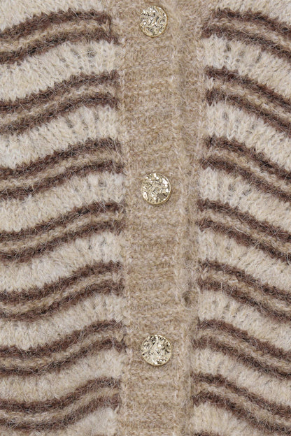 Sbxjava Knit Cardigan Beige