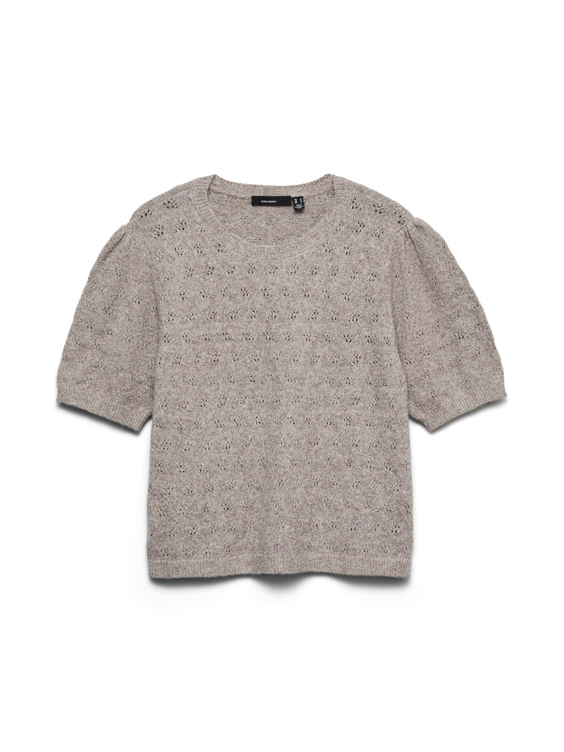 Vmdoffy Stitch 2/4 O-Neck Pullover Noos Grå