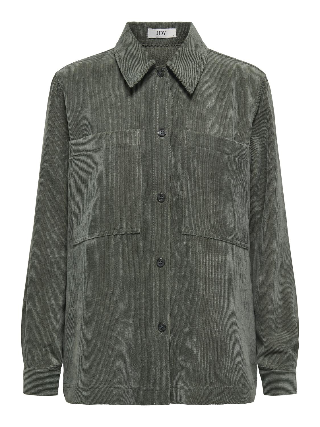 Jdyulla Ohio L/s Loose Shirt Wvn Dia Mørkegrå