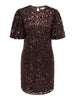 Onlcely S/s Sequins Short Dress Wvn Brun