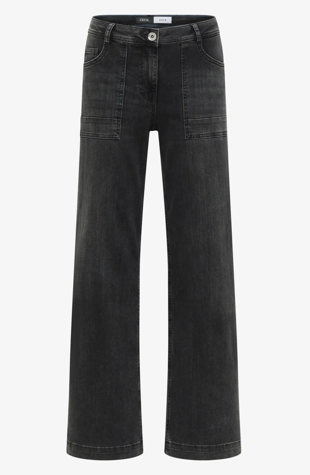 Neele flare grey patch Mørkegrå