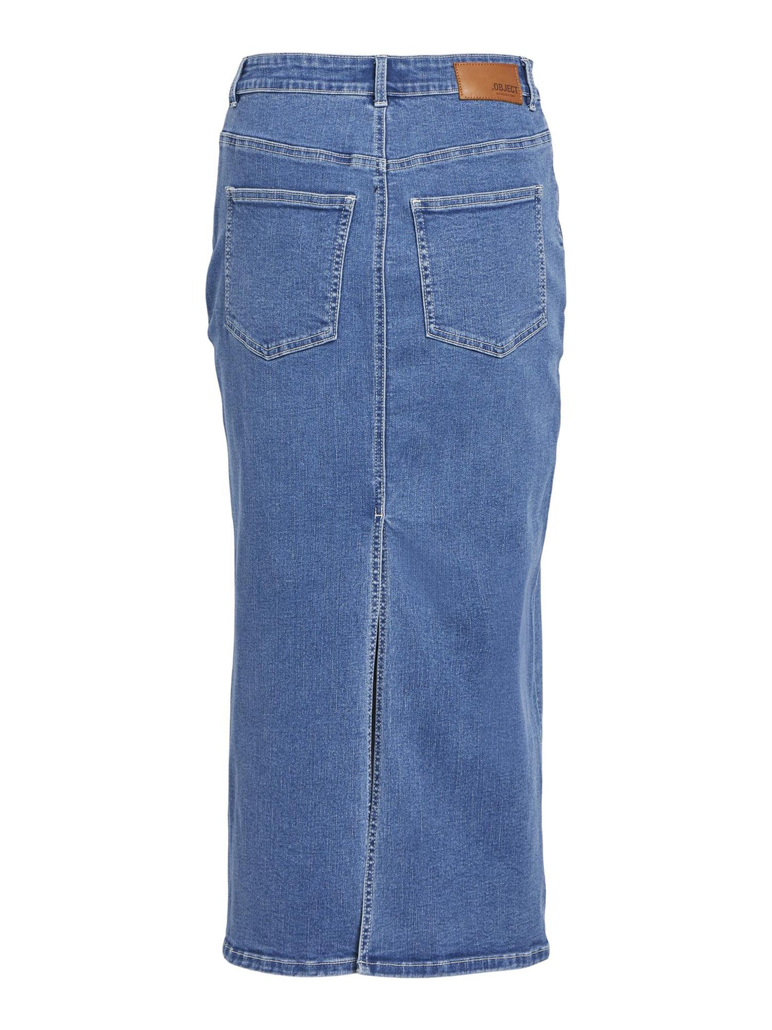 OBJTALIA HW DENIM SKIRT Blå