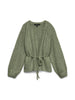 Vmberry Ls O-Neck Tie Cardigan Noos Grønn
