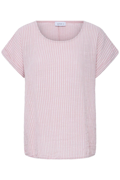 Sbxalexa Ss Stripe Tee Beige