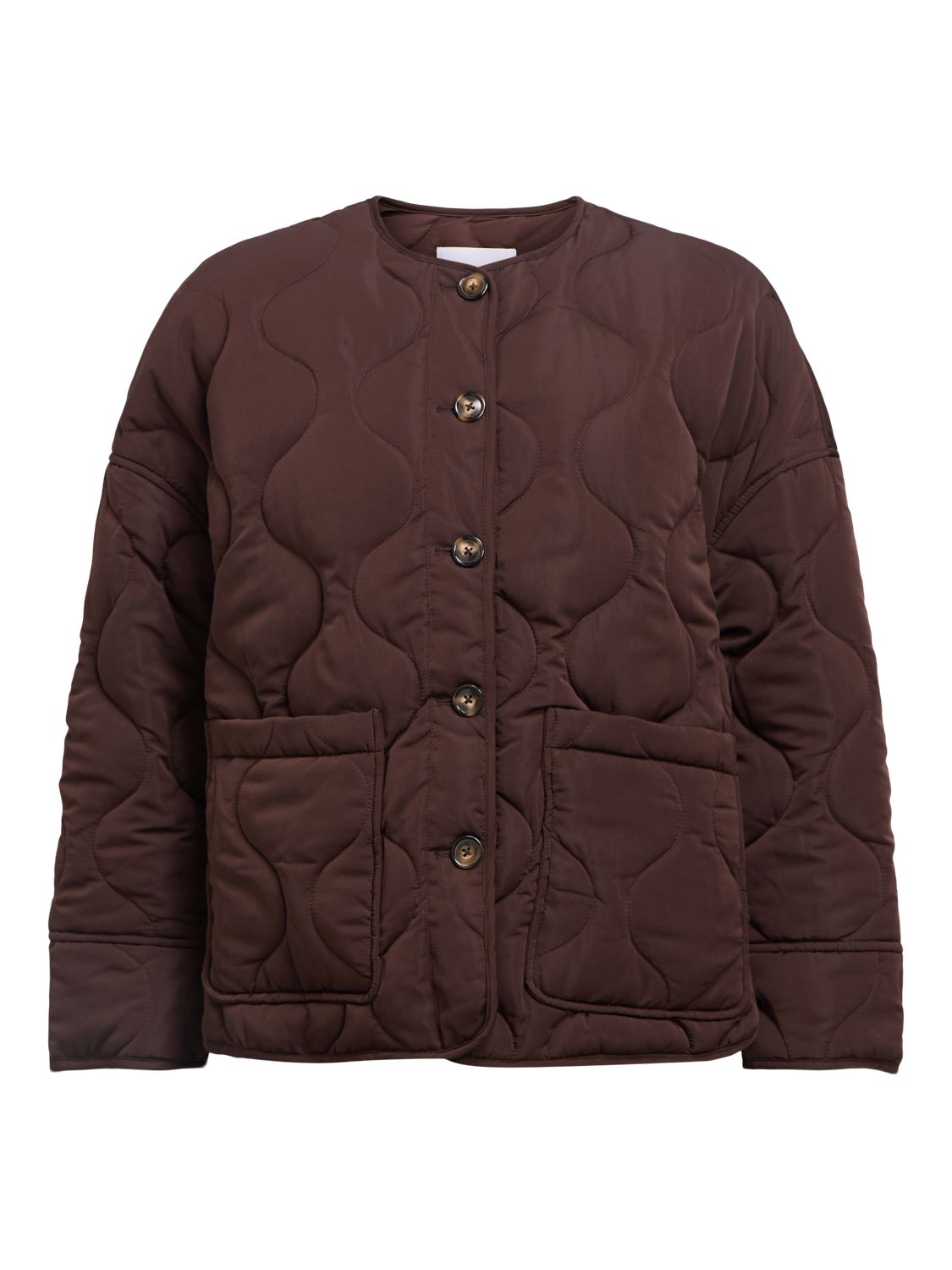 Objallie Ls Lo Quilted Jacket Noos Brun