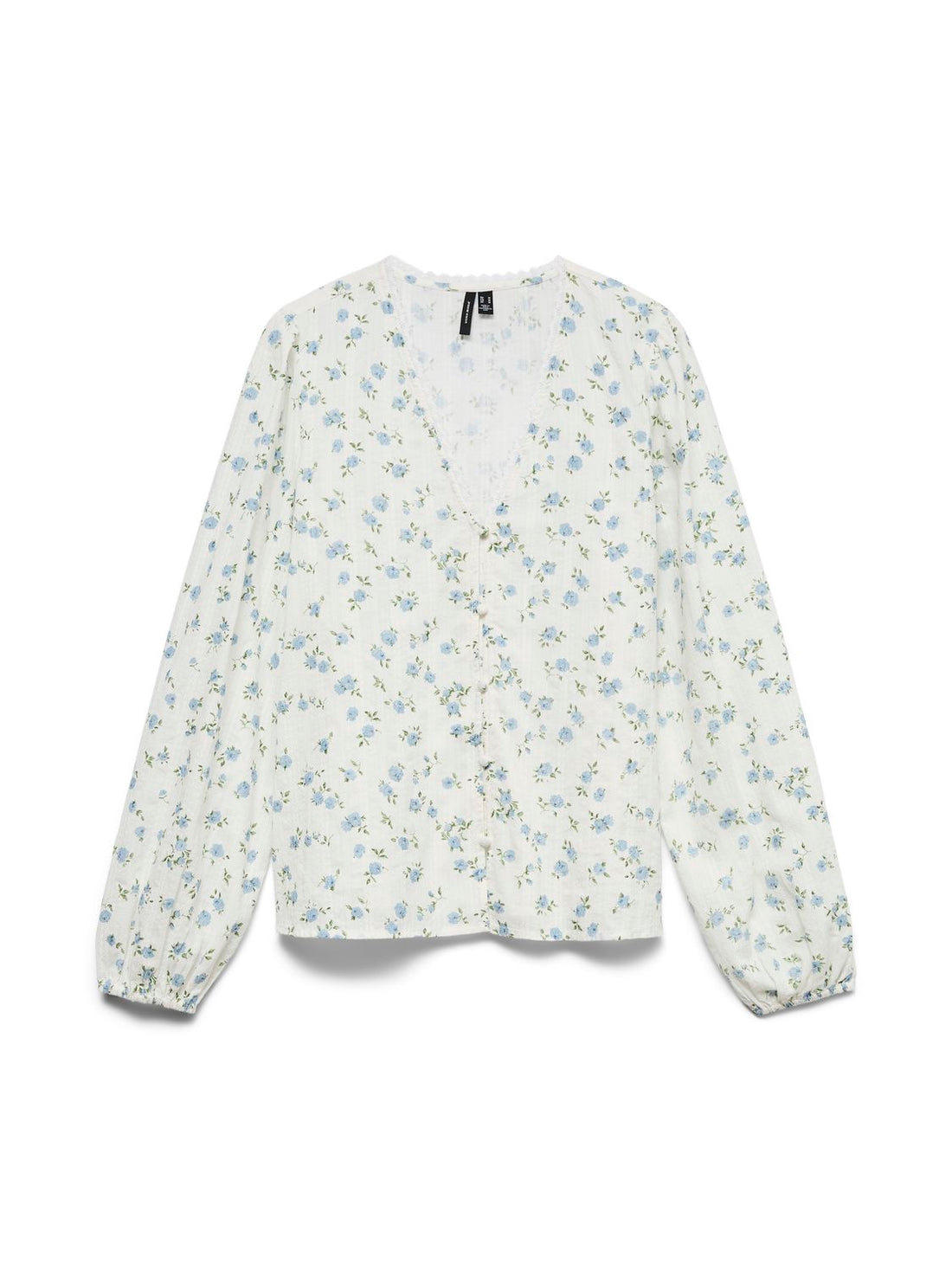 Vmaya Sofia Ls V-Neck Top Wvn Hvit