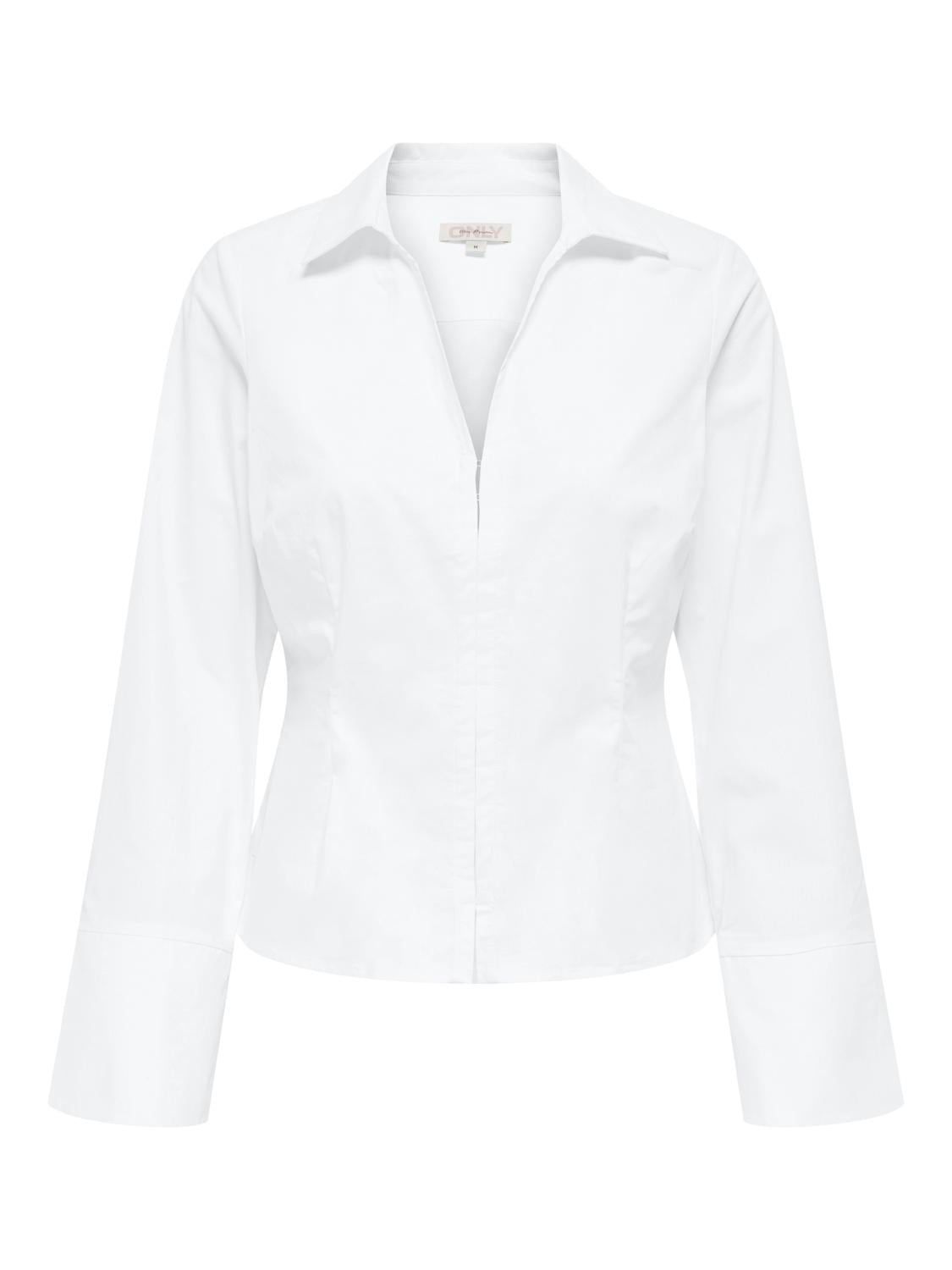 Onlbeya Ls Fitted Hook Shirt Wvn Hvit