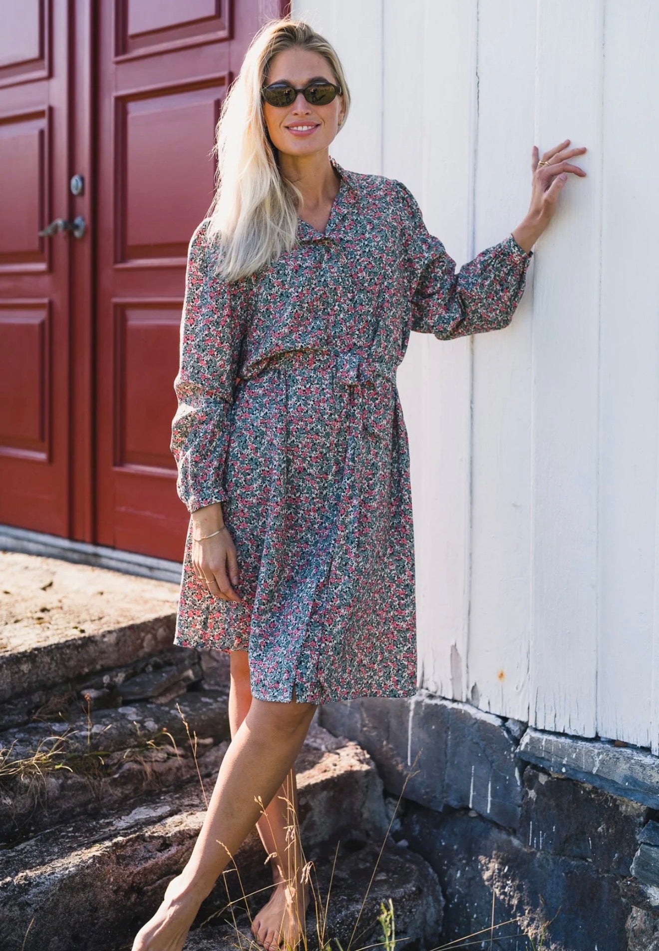 Rausgry Astrid Shirt Dress Aop Rosa