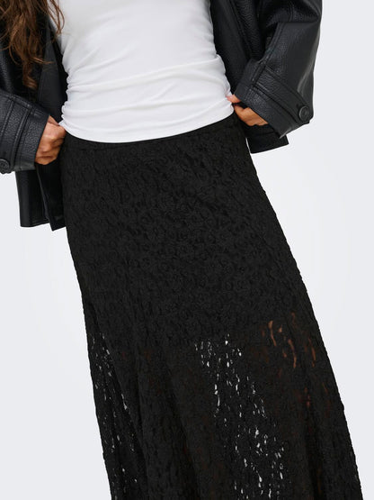 Jdygallas Long Lace Skirt Jrs Sort