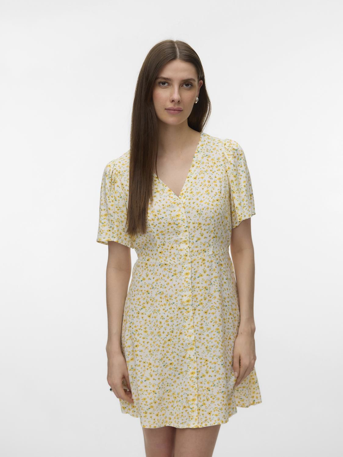 Vmalba Ss Short Dress Wvn Noos Gul