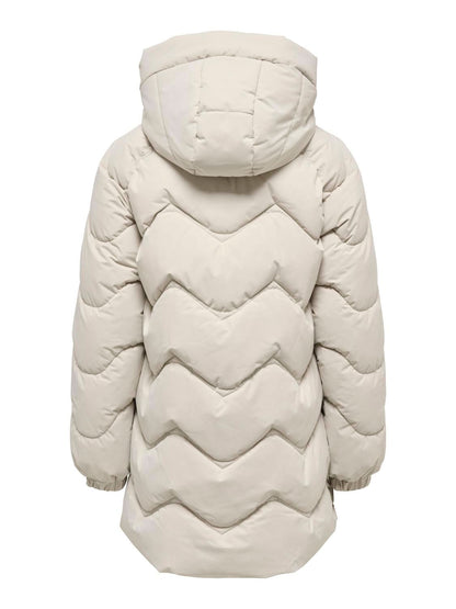 Jdypower Long Hood Puffer Otw Hab Beige