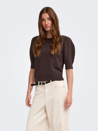 Onlrica 2/4 Pullover Knt Noos Brun