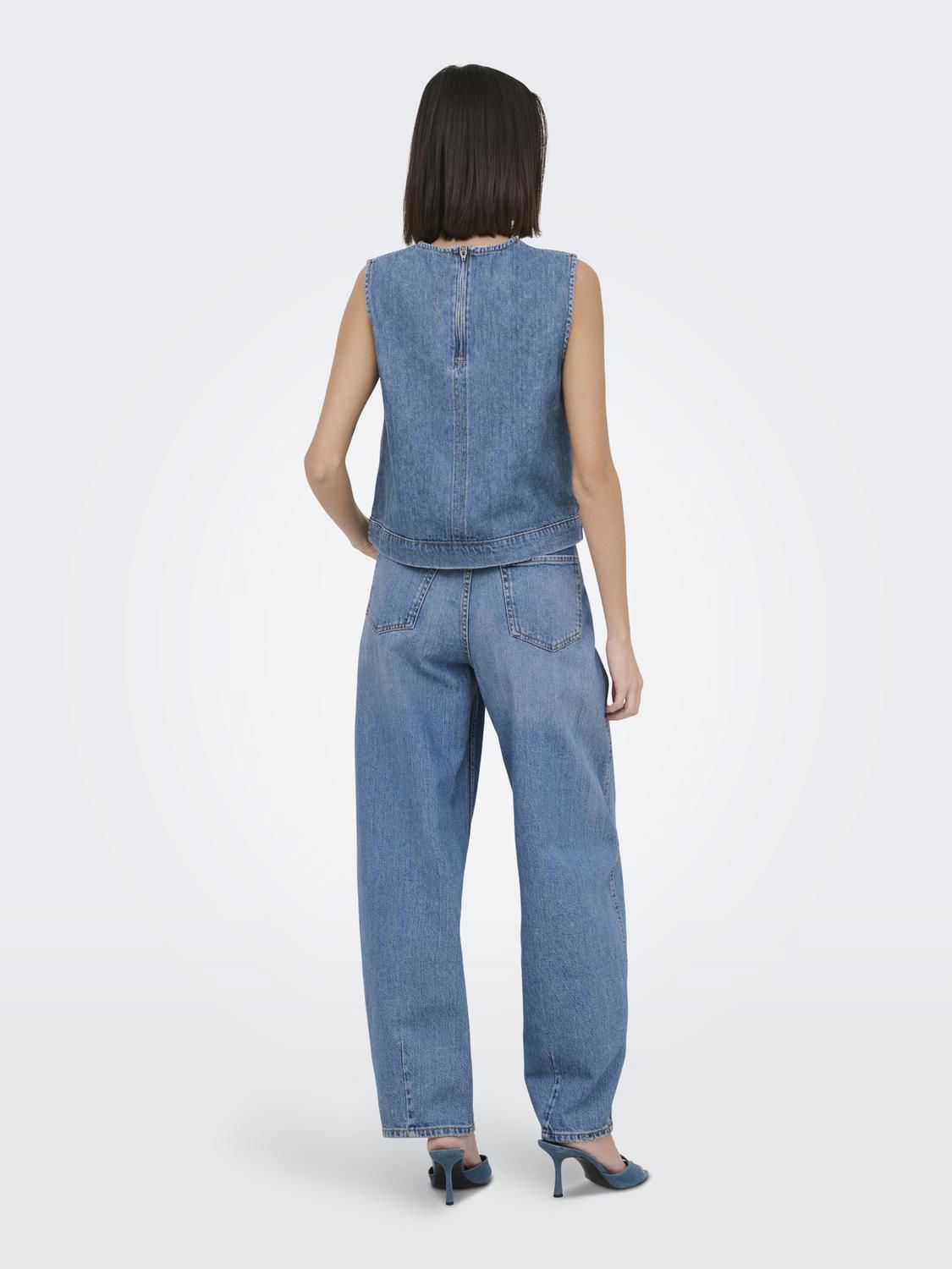 Jdybern S/l Top Dnm Blå