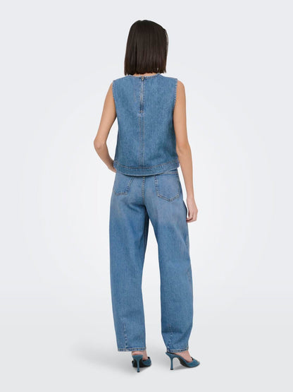 Jdybern S/l Top Dnm Blå