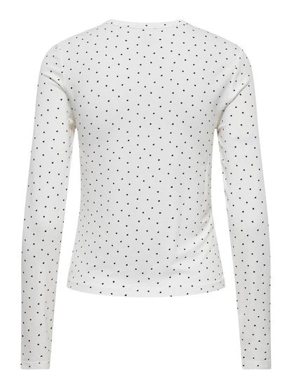 Onlnina L/s Aop Top Jrs Hvit
