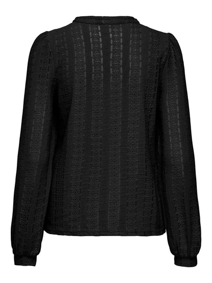 Onlmelanie L/s Split Top Jrs Sort