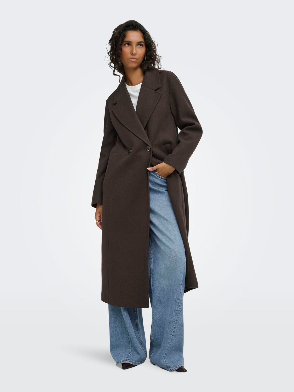 Jdyviola Life X-Long Coat Otw Hab Brun