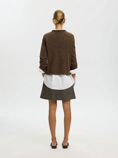 Slwlulu New Ls Knit O-Neck Noos Brun