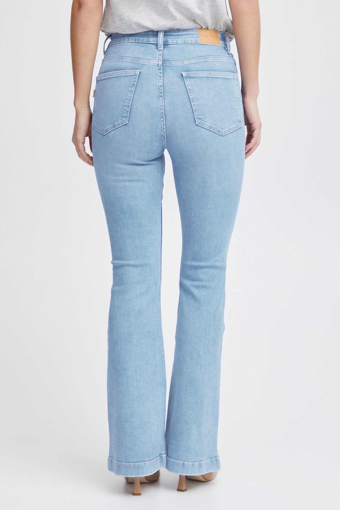 Pzbecca Uhw Bootcut Leg Blå