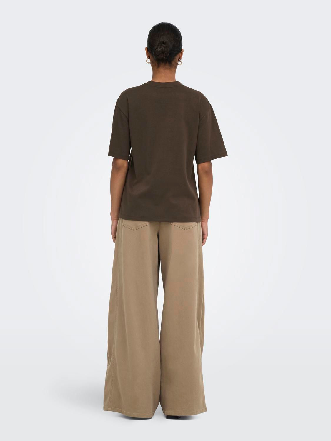 Onlsuperior Ss Oneck Loosetop Jrs Noos Brun