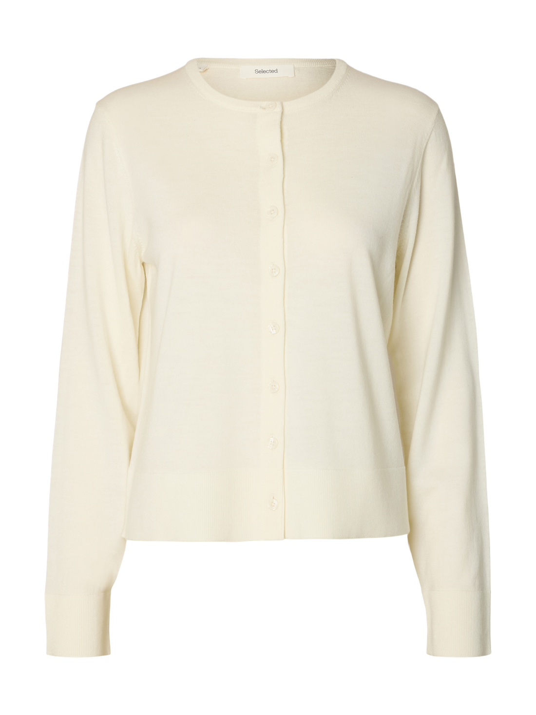 Slwthea Ls Knit Merino Cardigan Noos Hvit