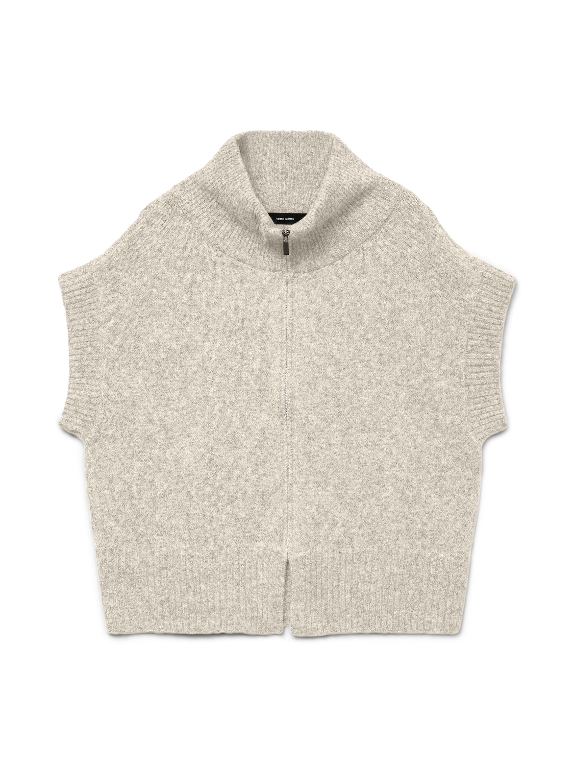 VMBANG SL HIGHNECK ZIPPER VEST BOO Lysegrå