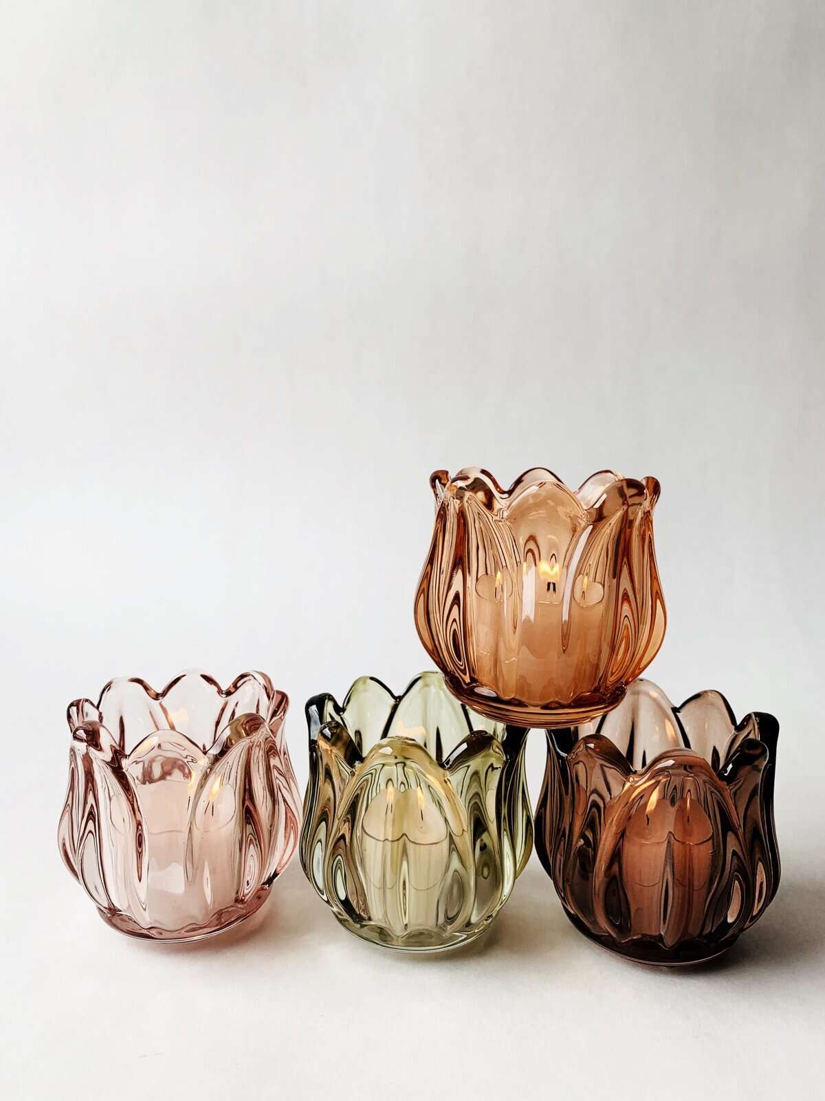 Lysglass Tulipan rosa Rosa