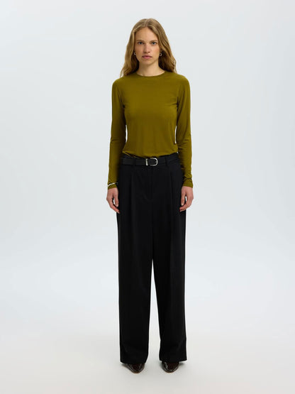 Slwmanja Ls O-Neck Noos Brun