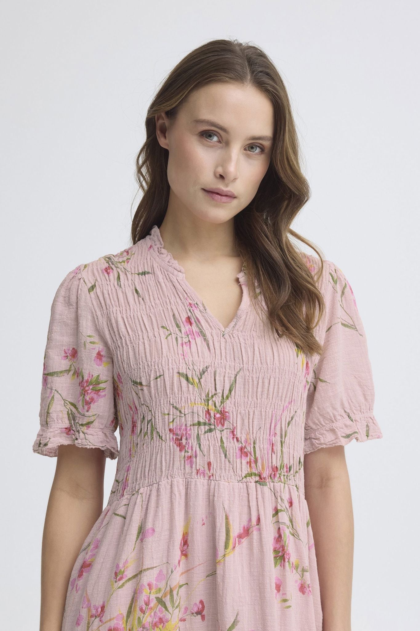 Sbalexa G Long Flo Dress Rosa
