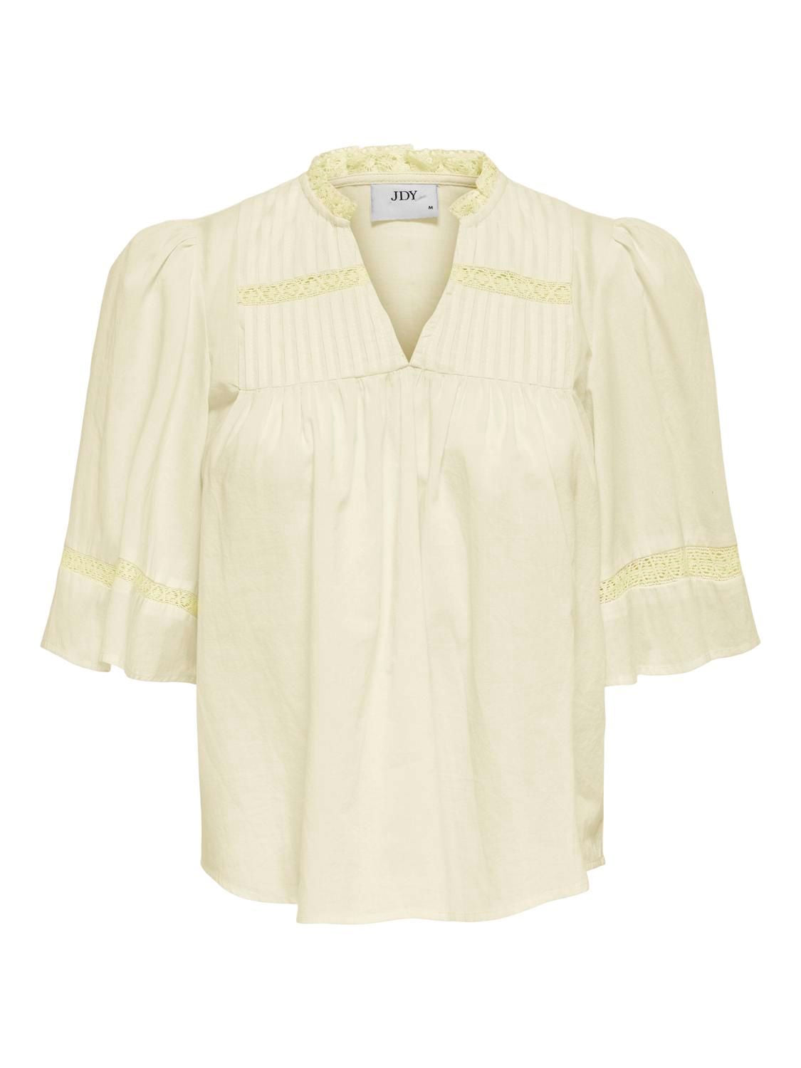 Jdyjulie 2/4 Lace Detail Top Wvn Exp Gul