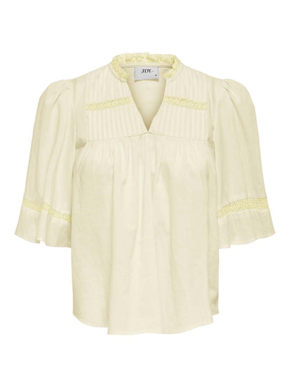 Jdyjulie 2/4 Lace Detail Top Wvn Exp Gul