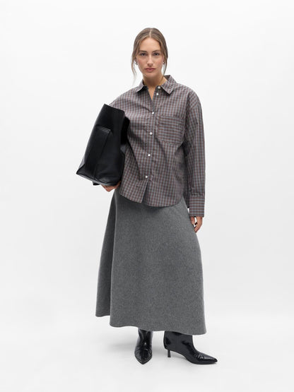 Objzila L/s Re Shirt Noos Grå