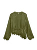 Vmmiro Ls Lace Top Wvn Grønn