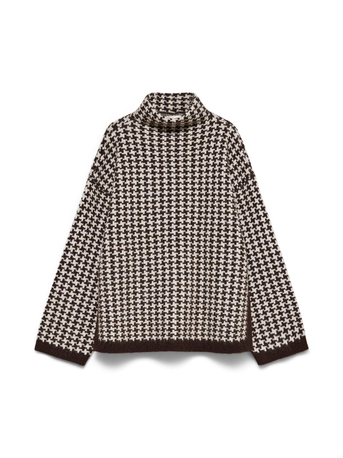 Vmcomo Ls Funnelneck Pullover Prm Brun