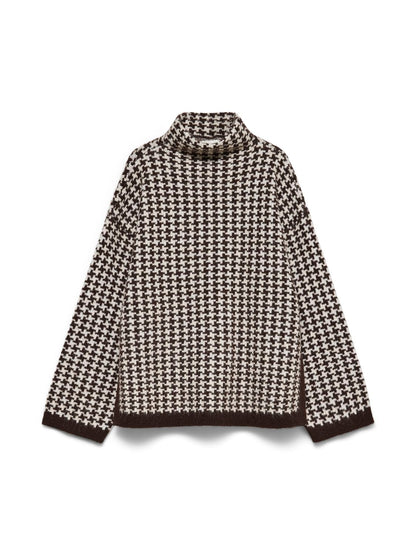 Vmcomo Ls Funnelneck Pullover Prm Brun
