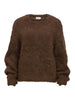 Objharry L/s Lo Knit Pullover Noos Brun