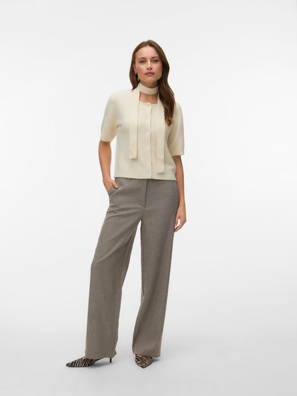 Vmbestie Hw Wide Pant Noos Beige