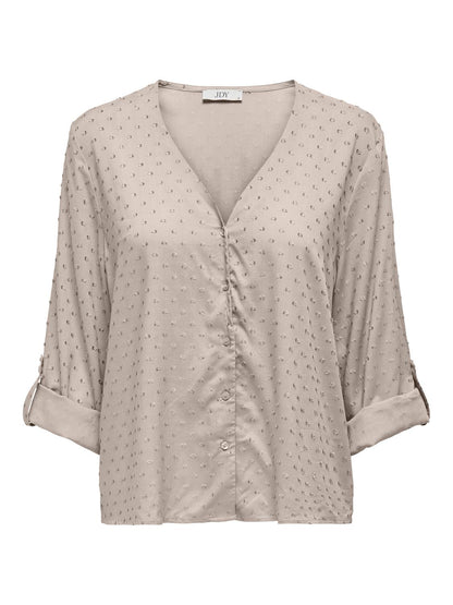 JDYDIANA LIFE 7/8 DOBBY SHIRT WVN NOOS Beige