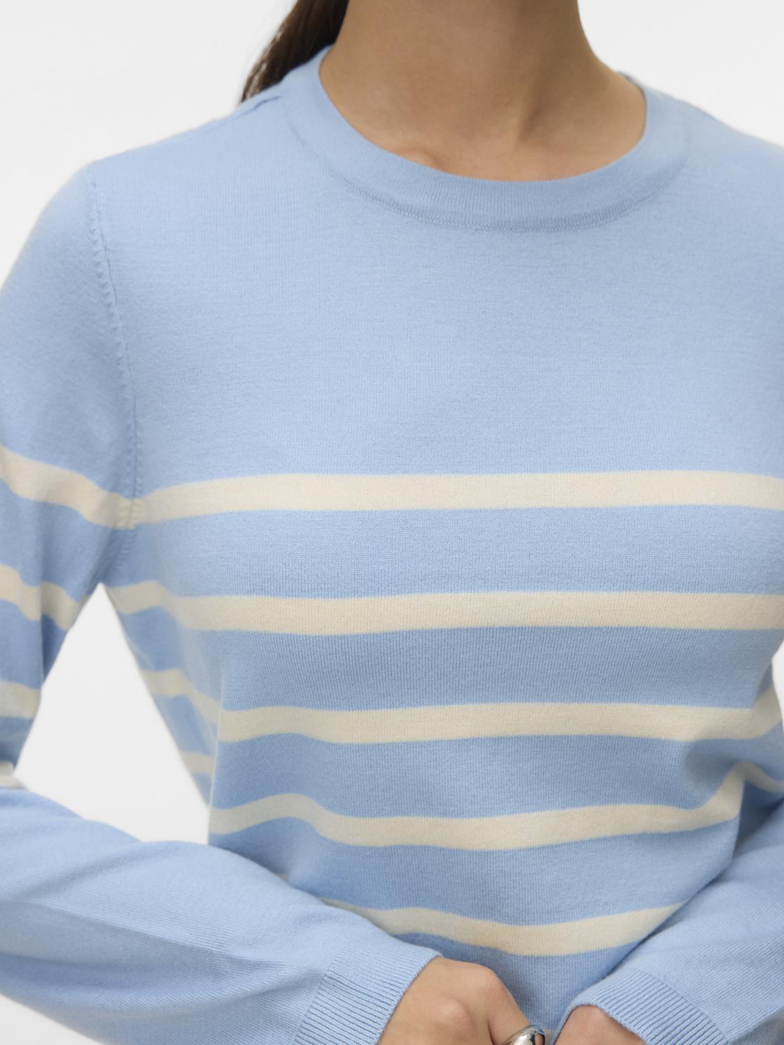 Vmsaba Plain Ls O-Neck Pullover Ga Noos Blå