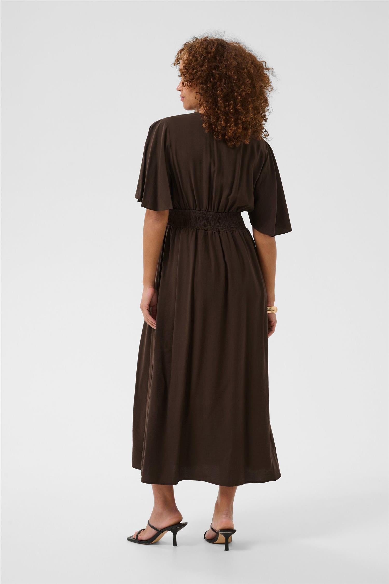 Kasirena Long  Dress Brun