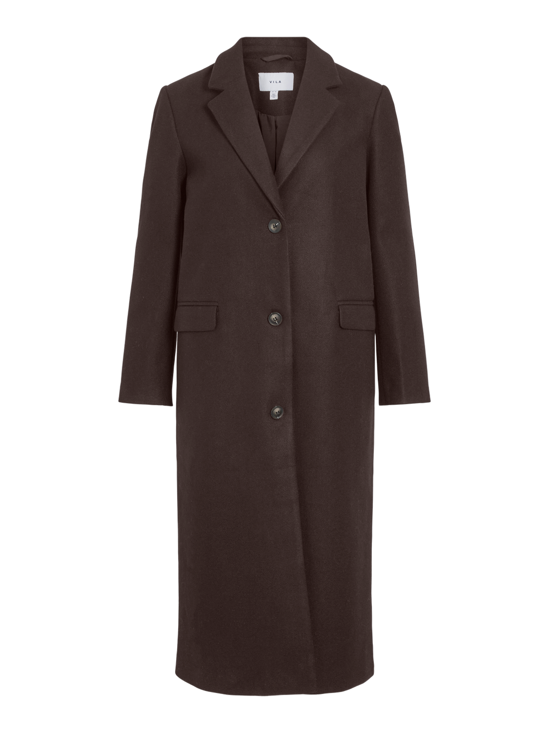 Visolo L/s Coat - Noos Mørkebrun