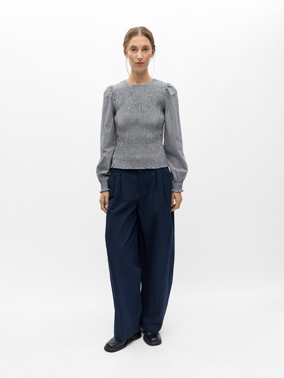 Objemma Ls Reg. Smock Top E Au 26 Blå
