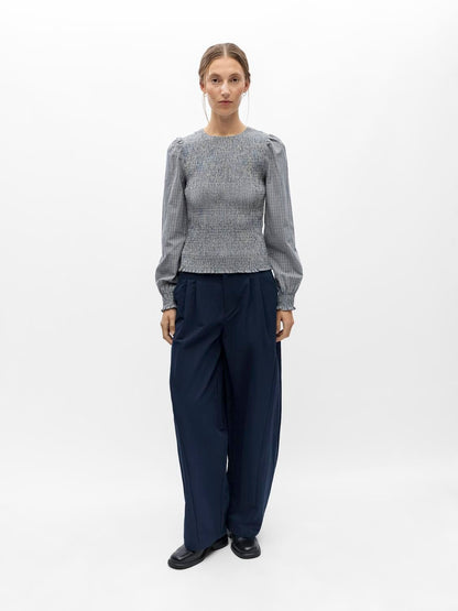 Objemma Ls Reg. Smock Top E Au 26 Blå